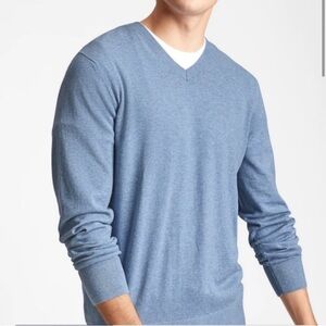 🎁Like New GAP Men's Corsicia Blue Vneck Sweater- Size XL